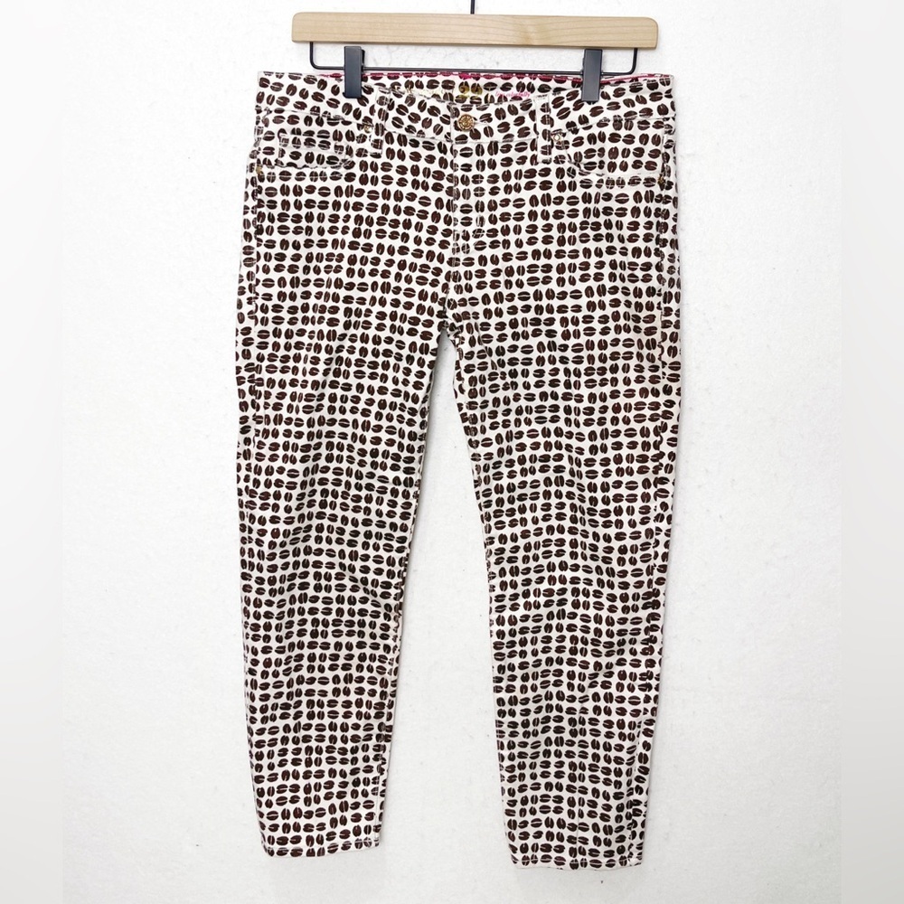 Kate Spade New York Coffee Bean Broome Street Capri Size 29 Coffee Print